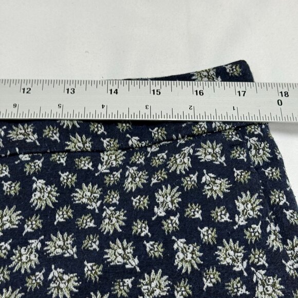 Ann Taylor Womens Devin Fit Blue Floral Print Straight Leg Stretch Pants Size 10 - Picture 9 of 16